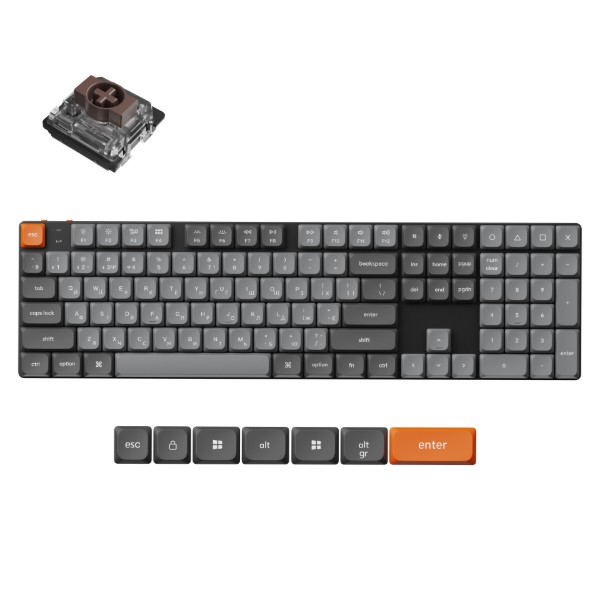 Фото - Клавиатура беспроводная Keychron K5 Max 104Key Gateron MX 2.0 Brown WL/BT/USB-A (K5M-H3-UA)